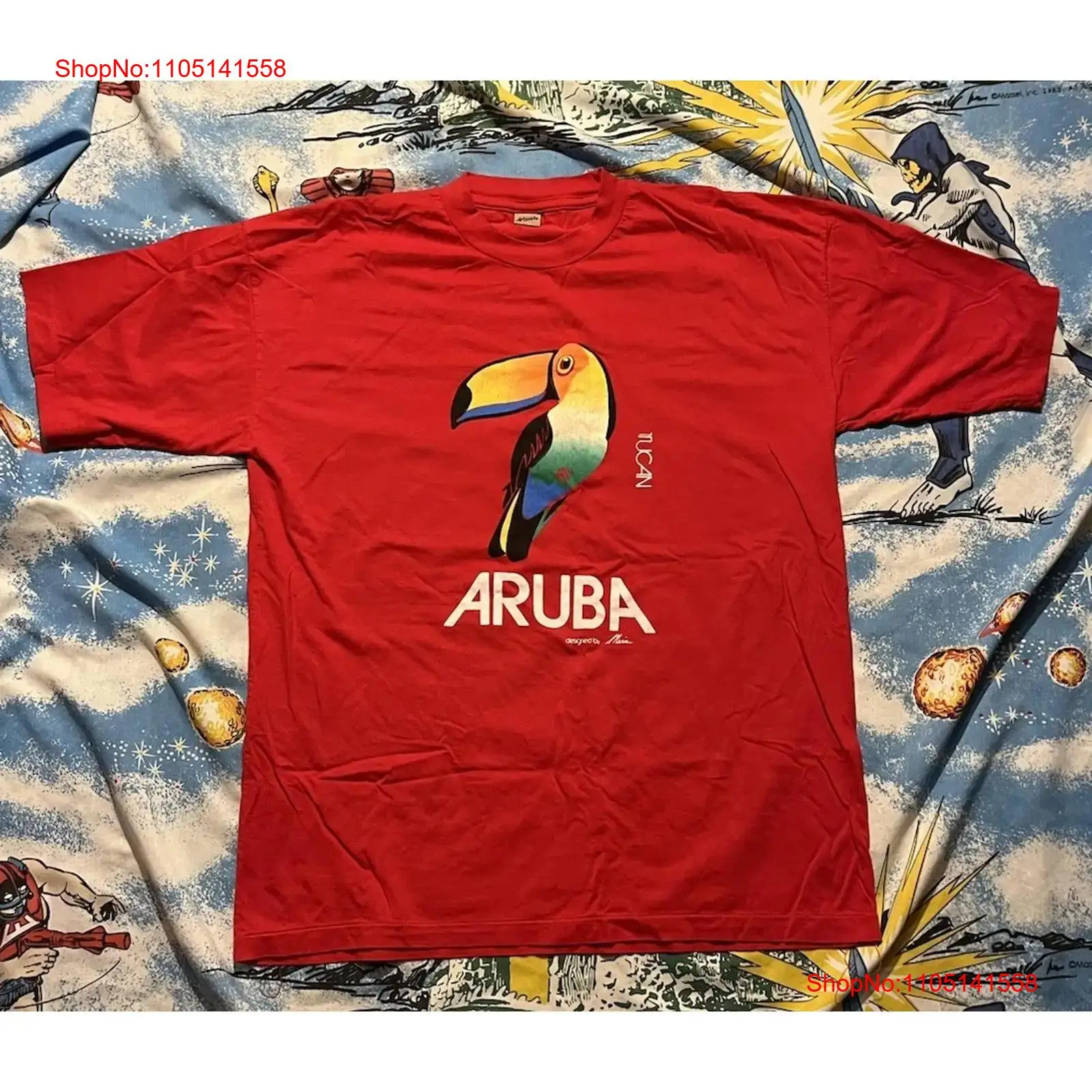 Streetwear Brand Red - تي شيرت عتيق من أروبا توكان